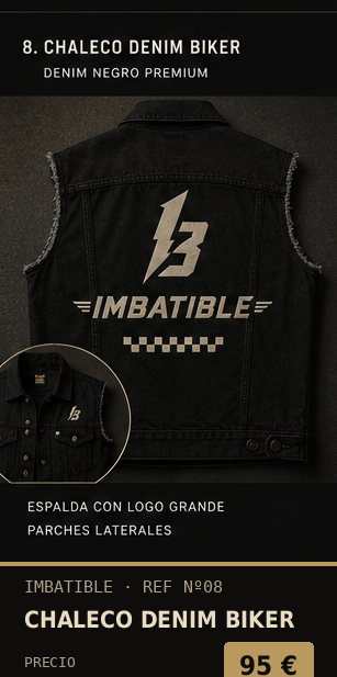 Chaleco Denim Biker